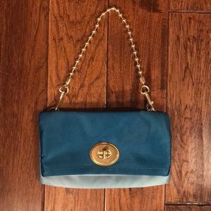 Coach Amanda Blue Satin Purse